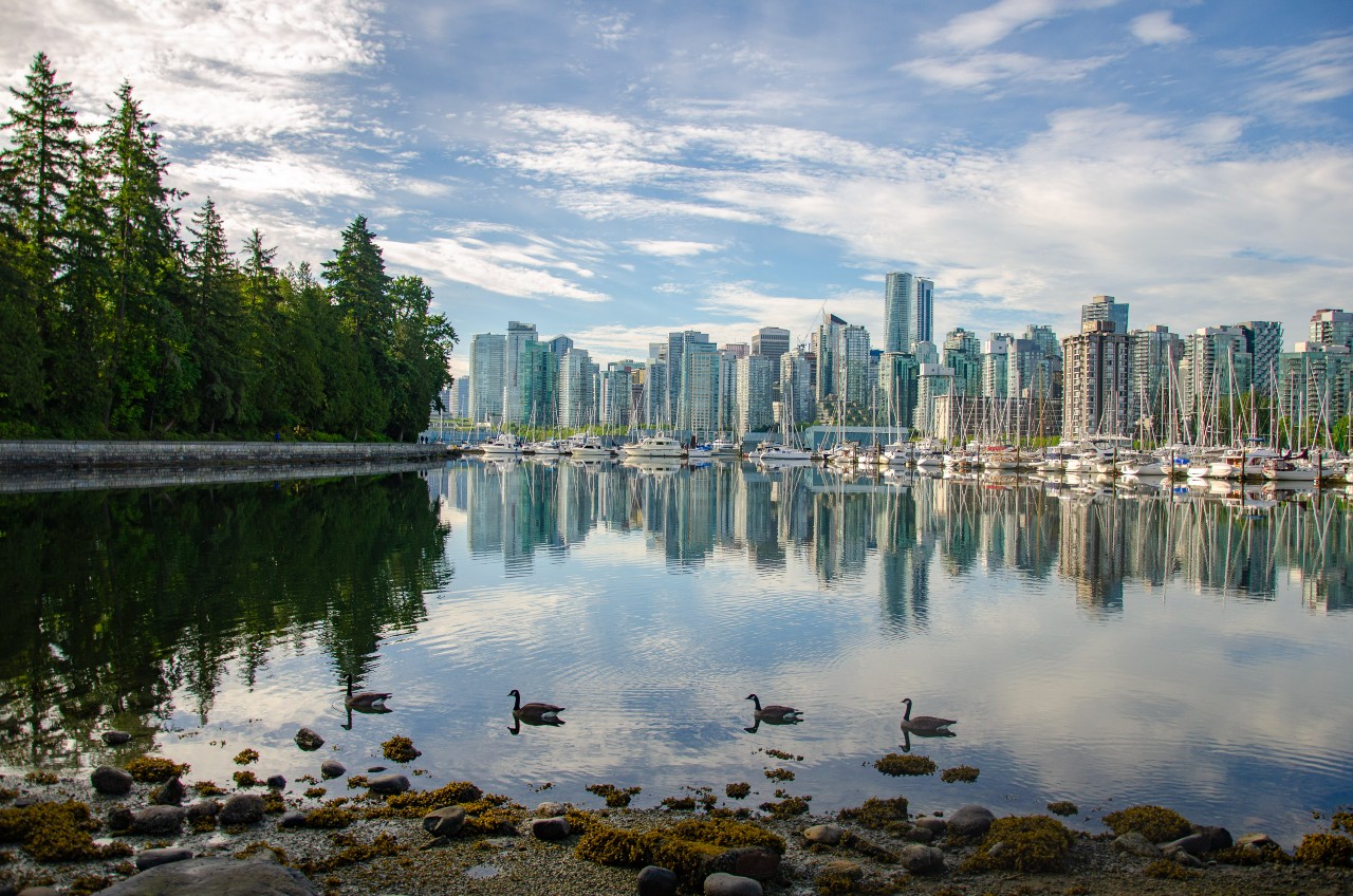 Vancouver skyline across the water